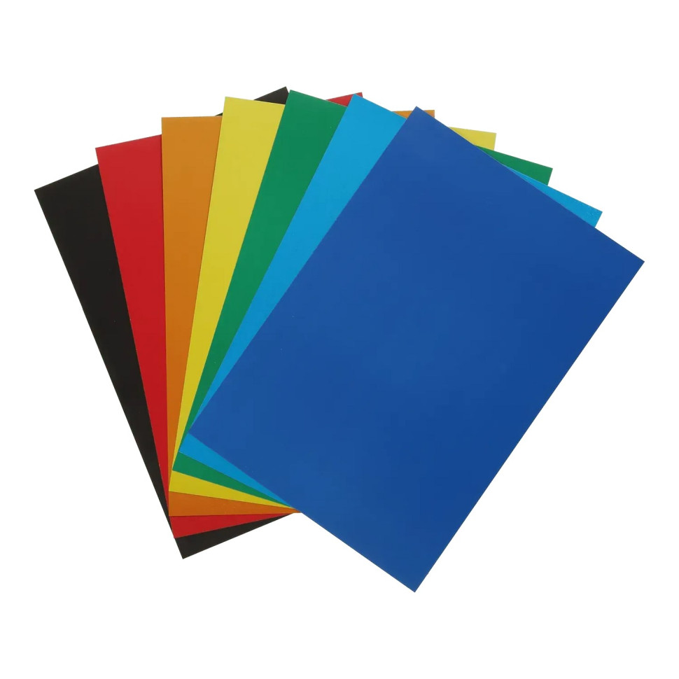 Набір кольорового картону Zibi ZB.1955, 7 аркушів, формат А4, щільність 200 г/м2