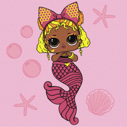 Картина за номерами "L.O.L. Surprise! Mermaids Queen Bee" Ідейка KHO6265, 40х40 см