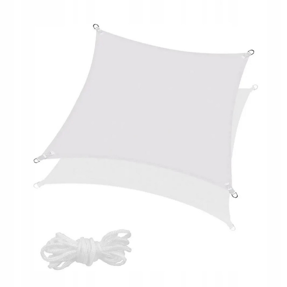 Тент-парус теневой для дома, сада и туризма Springos SN1029, 3 x 3 м, Light Grey