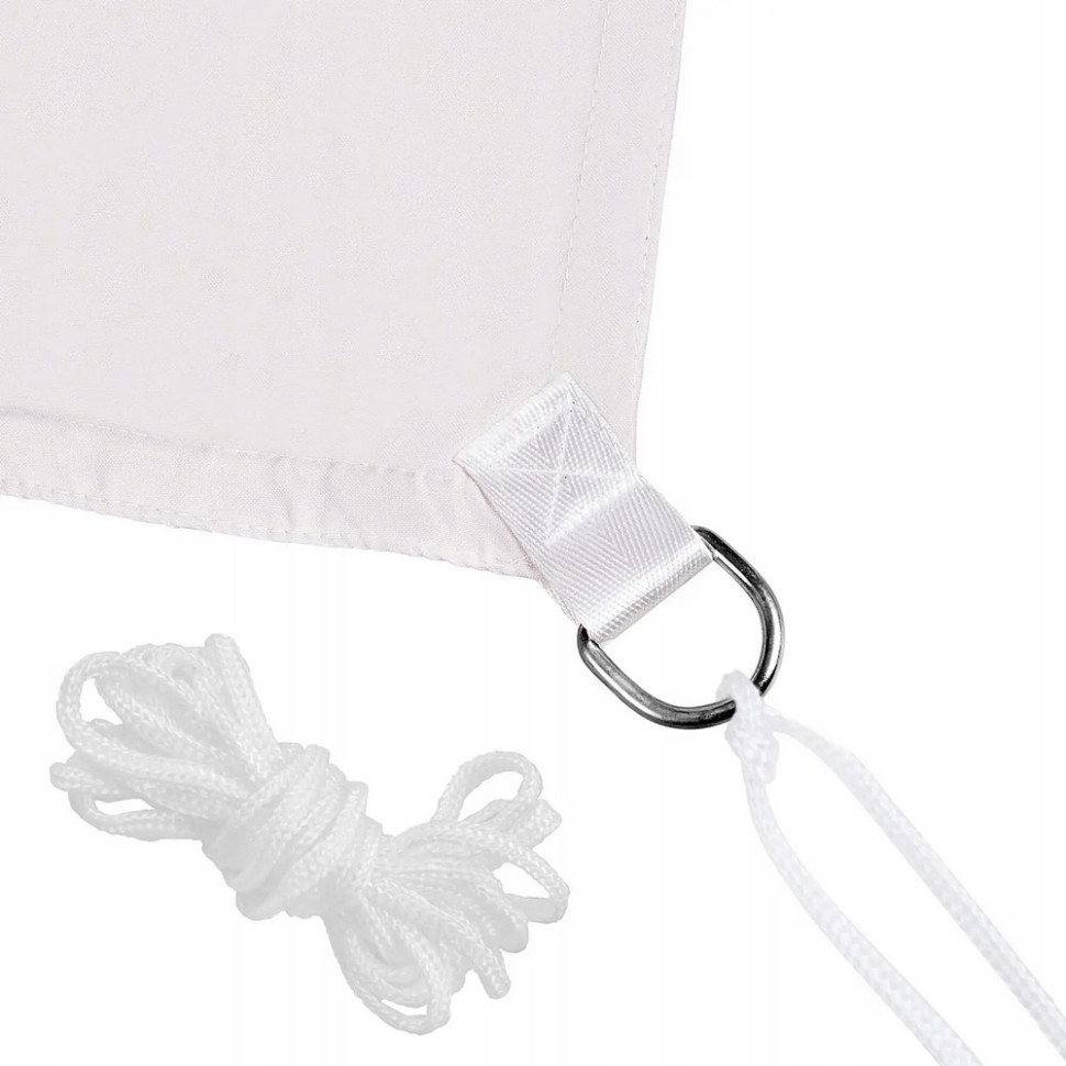 Тент-парус теневой для дома, сада и туризма Springos SN1029, 3 x 3 м, Light Grey
