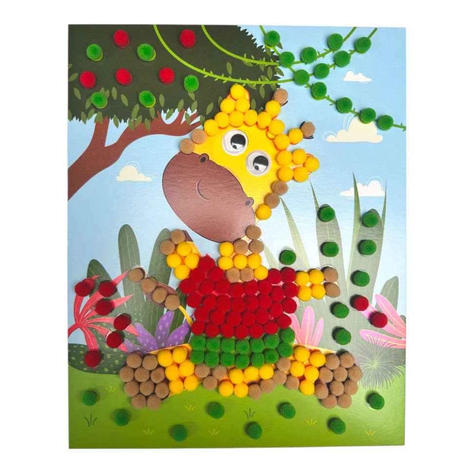 Набор для творчества мозаика из помпонов