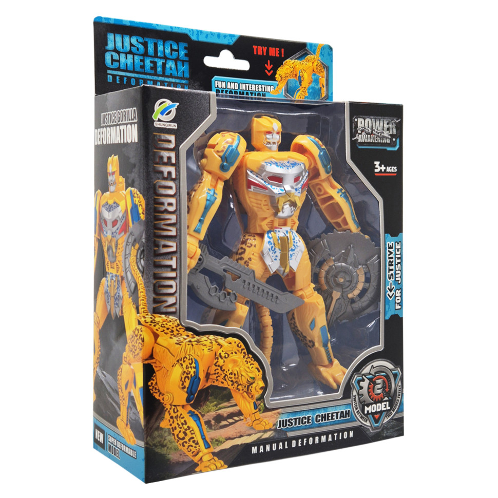 Детский робот-трансформер Justice Cheetah Bambi 168-85(Yellow) робот-гепард