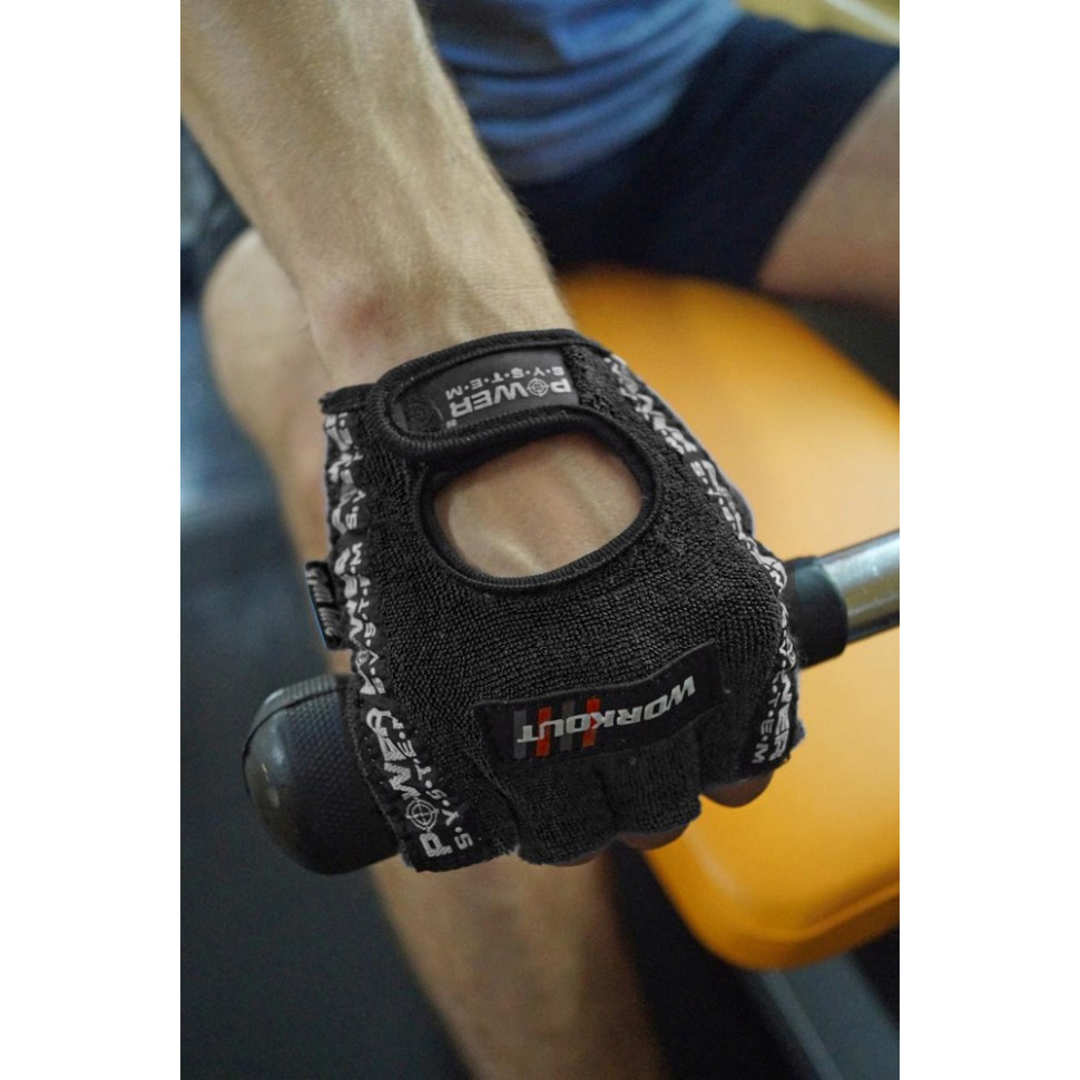 Рукавички для фітнесу Workout Power System PS-2200_M_Black, M 22 см