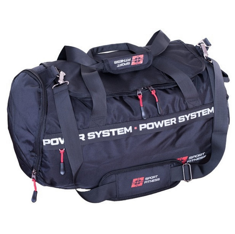 Спортивная сумка PS-7012 Gym Bag-Dynamic Power System 7012BR-3 Black/Red 