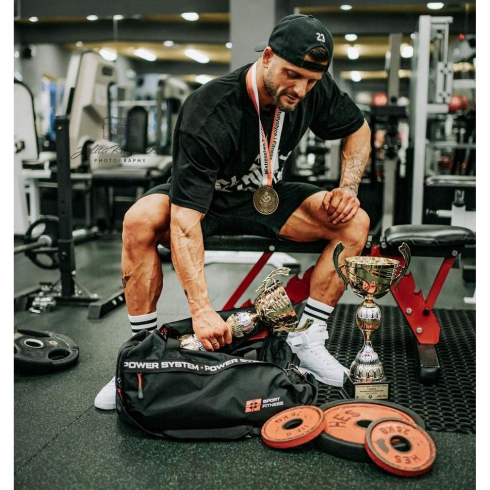 Спортивная сумка PS-7012 Gym Bag-Dynamic Power System 7012BR-3 Black/Red 