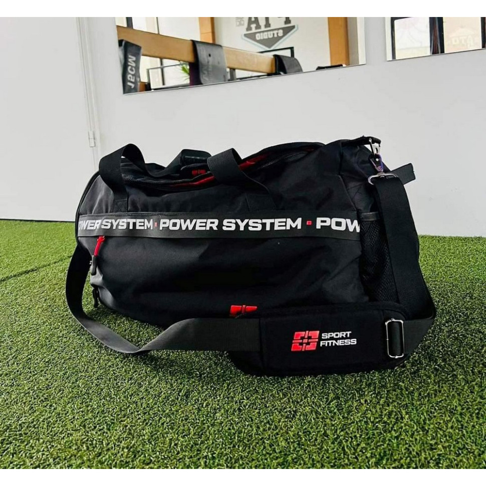Спортивная сумка PS-7012 Gym Bag-Dynamic Power System 7012BR-3 Black/Red 
