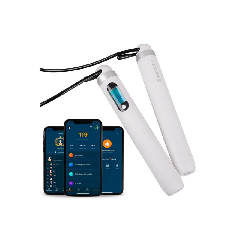 Розумна скакалка Jumpsmart inSPORTline 23511-1 з bluetooth, білий