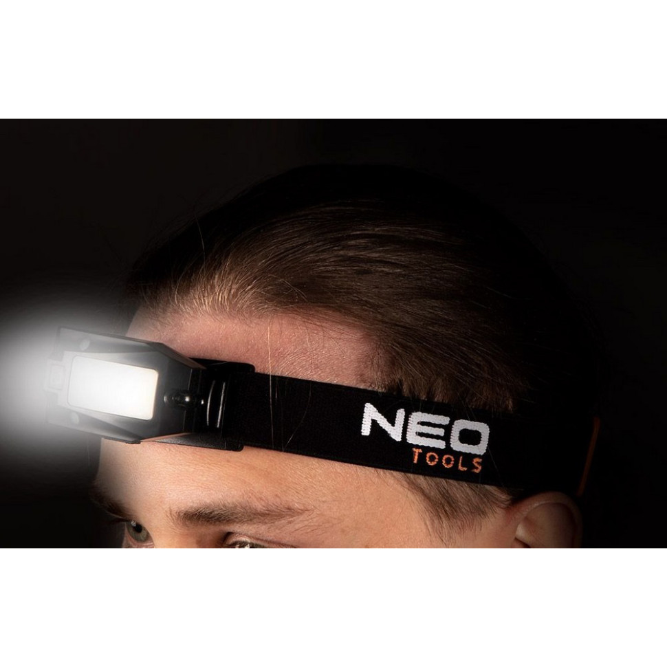 Ліхтар налобний акумуляторний Neo Tools 99-069 чорний 180 люмен