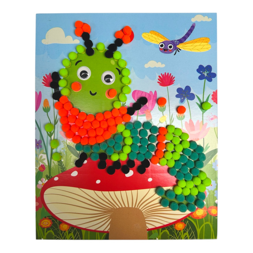 Набор для творчества мозаика из помпонов