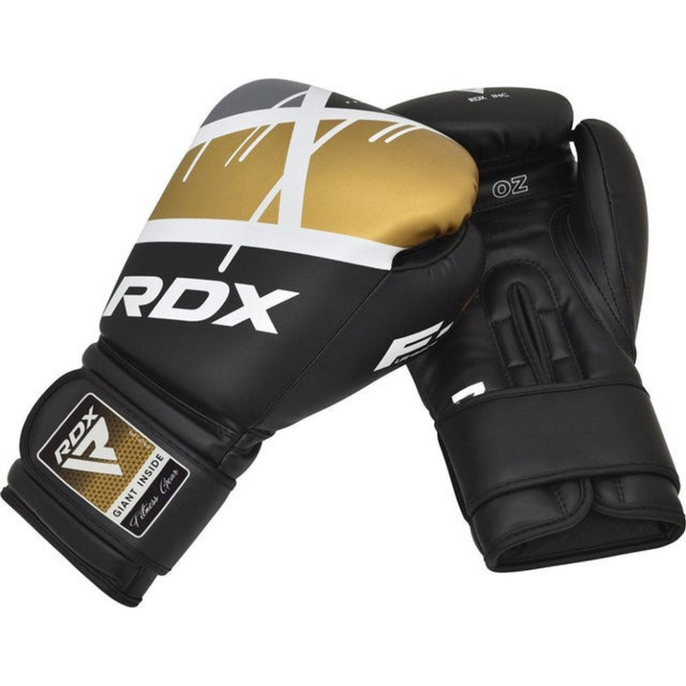 Боксерські рукавиці F7 Ego RDX Inc Limited BGR-F7BGL-8oz, Black Golden 8 унцій (капа в комплекті)