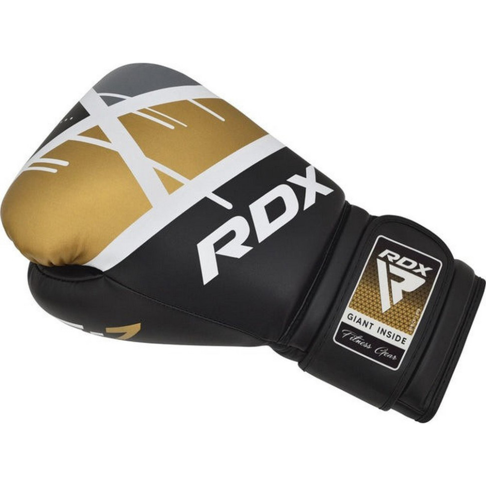 Боксерські рукавиці F7 Ego RDX Inc Limited BGR-F7BGL-8oz, Black Golden 8 унцій (капа в комплекті)