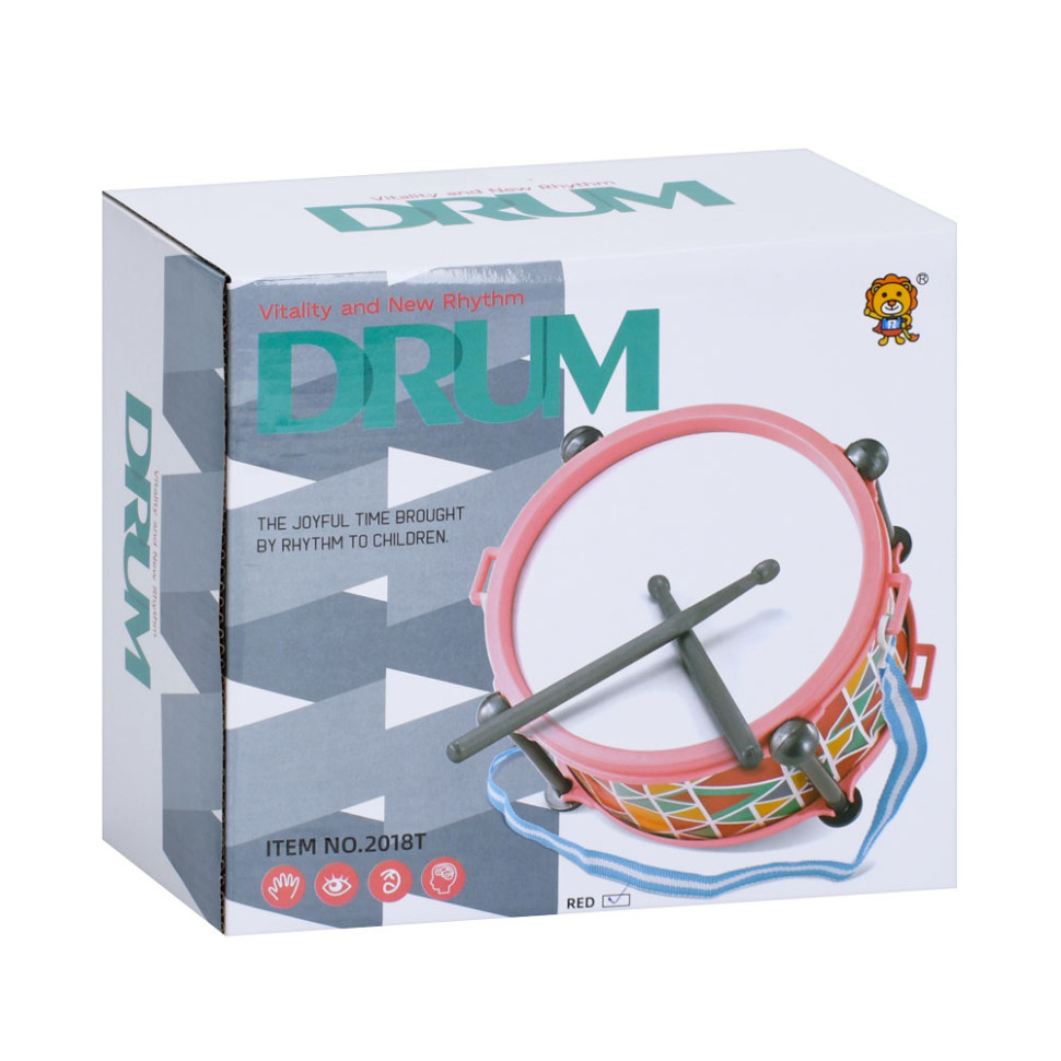 Дитяча іграшка Барабан Bambi 2018T(Yellow) ремінець, 2 палички