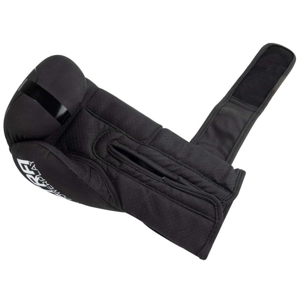 Боксерські рукавички 3024 Ultra Mat PowerPlay PP_3024_10oz_Bl/White, Чорно-Білі 10 унцій