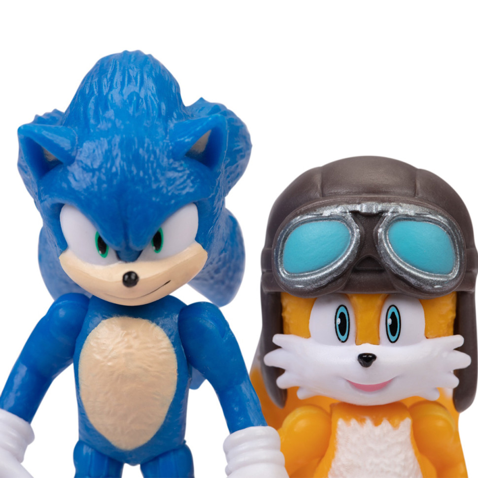 Ігровий набір СОНІК І ТЕЙЛЗ НА БІПЛАНІ SONIC THE HEDGEHOG 2 412674, 2 фігурки, 6 см