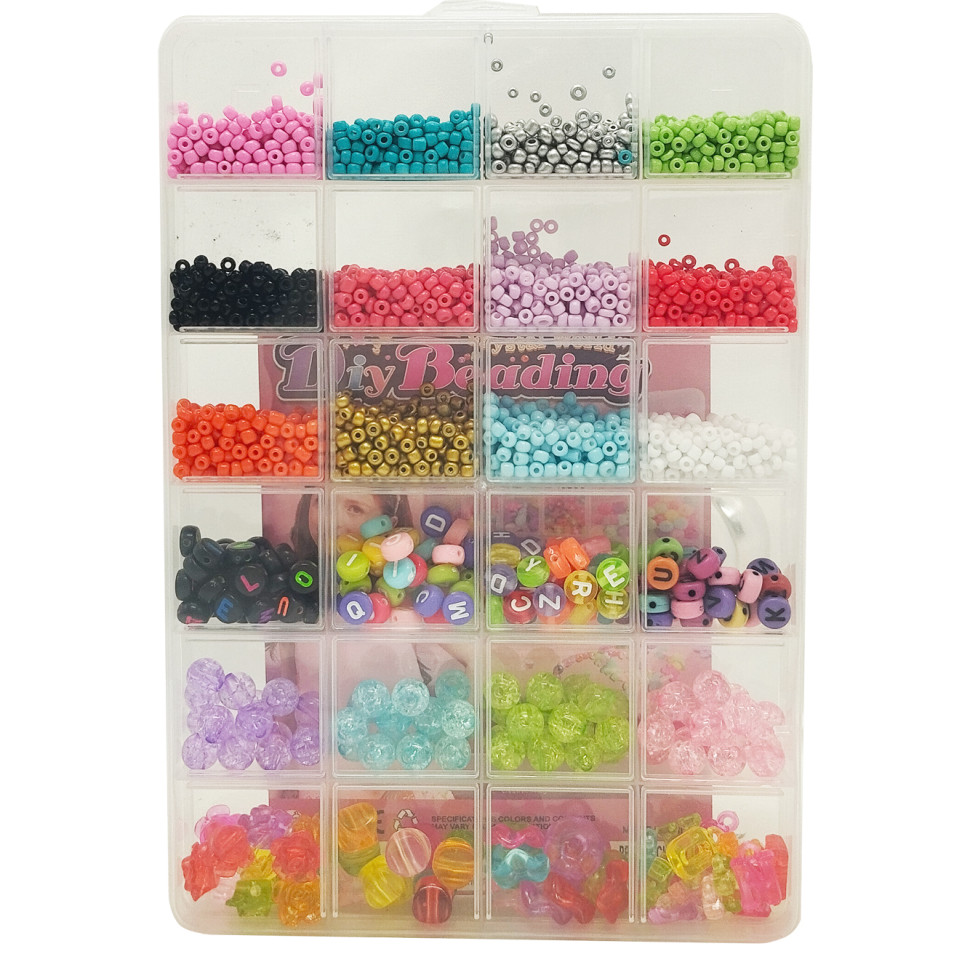 Дитячий набір бісеру для створення прикрас Bambi 610-34 ножиці, волосінь у комплекті