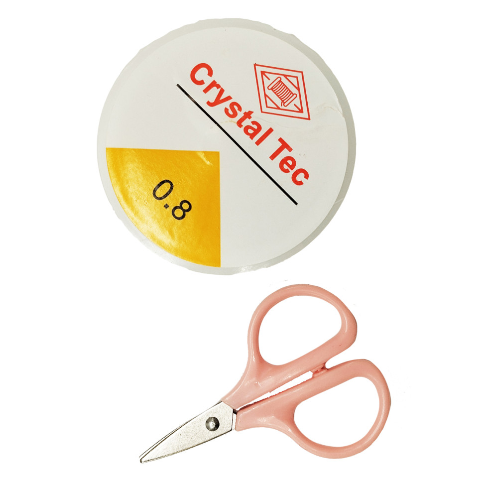 Дитячий набір бісеру для створення прикрас Bambi 610-34 ножиці, волосінь у комплекті