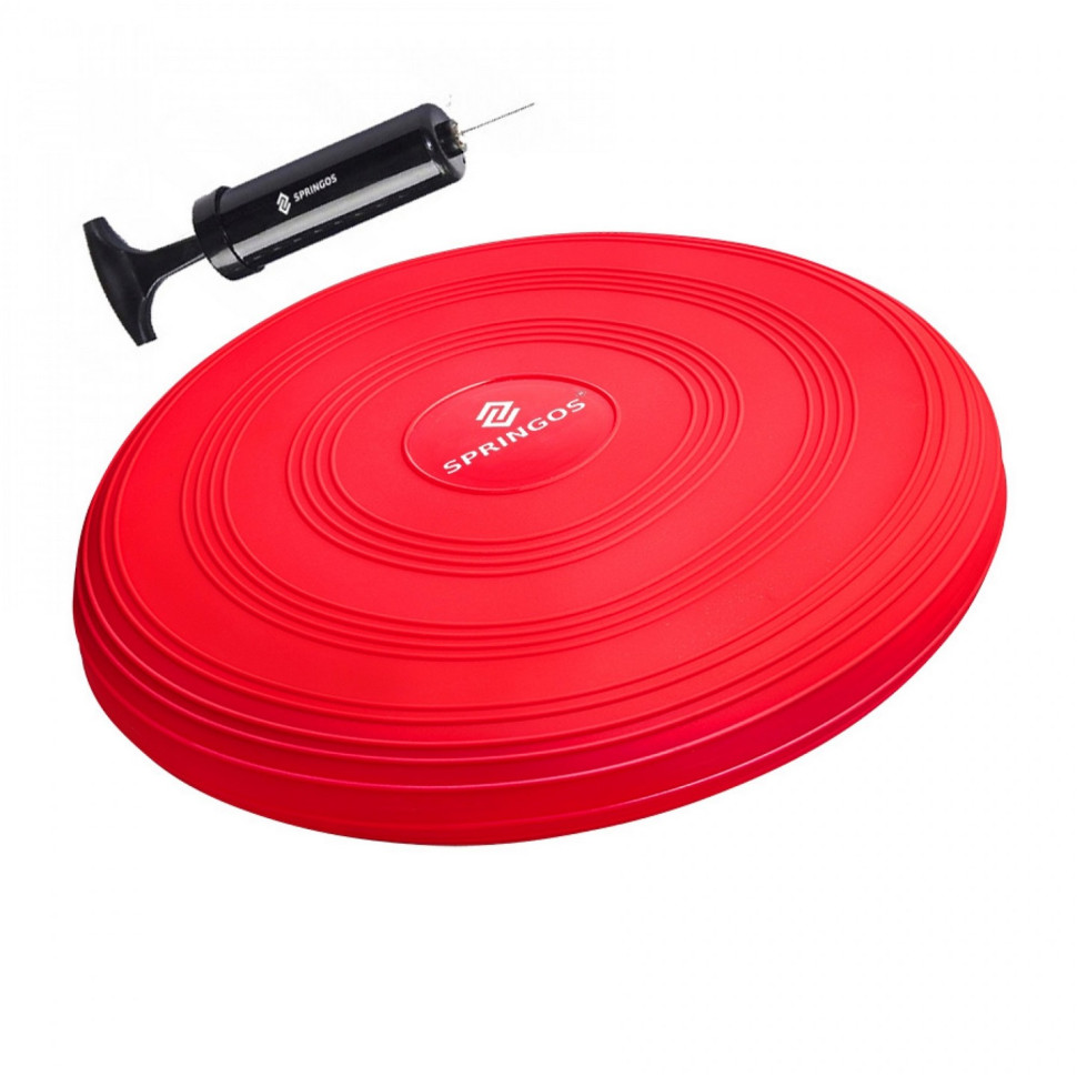 Балансировочная подушка массажная PRO Springos FA0085 Red, сенсомоторная