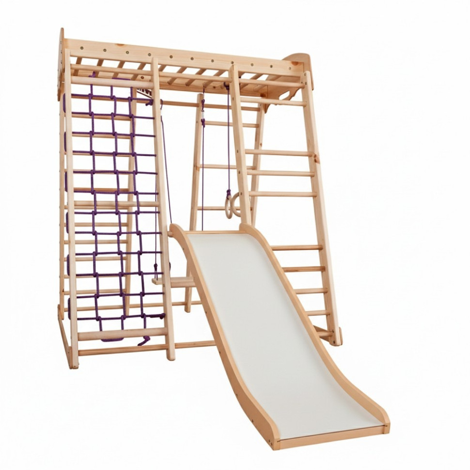 Спортивный комплекс для дома SportBaby «Акварелька» Wood, из натурального дерева, до 60 кг