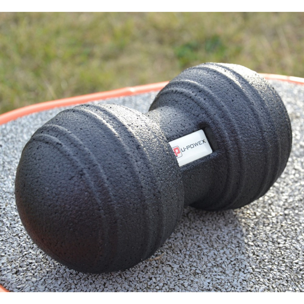 Масажний м'яч подвійний Epp foam peanut ball U-POWEX UP_1004_Ball_D12*24cm, Black