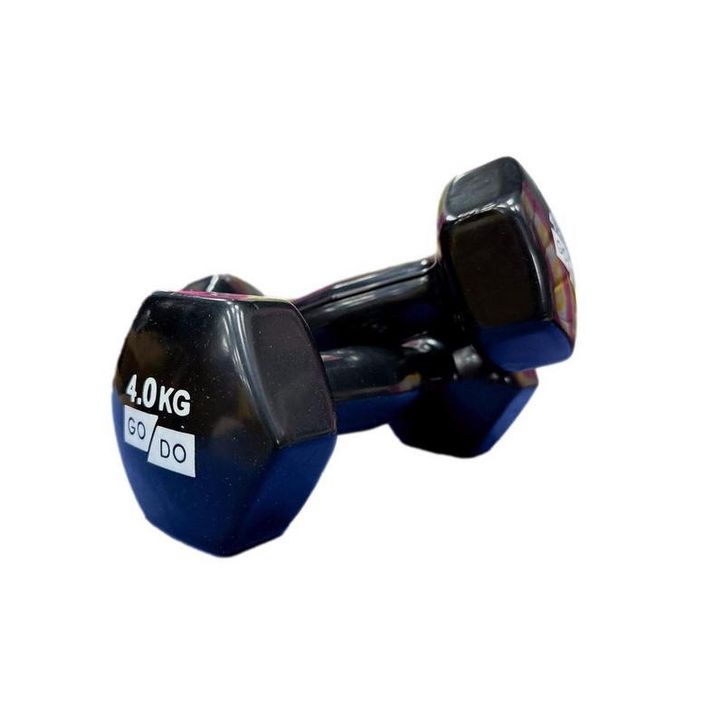 Гантель для фитнеса с виниловым покрытием Gemini Sport GD-4.0BK, 8 кг