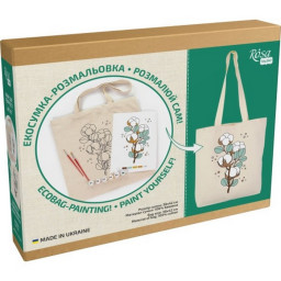 Набор для творчества экосумка-раскраска "Хлопок" Rosa N0003619, 38х42 см