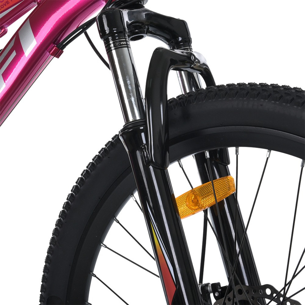 Велосипед PROF1 MTB2601-3, 26 дюймов, алюминиевая рама 13 Shimano 21SP фуксия