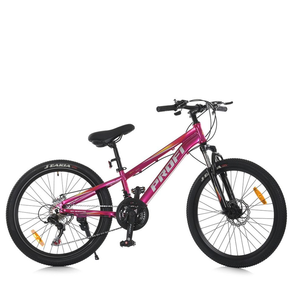 Велосипед PROF1 MTB2601-3, 26 дюймов, алюминиевая рама 13 Shimano 21SP фуксия