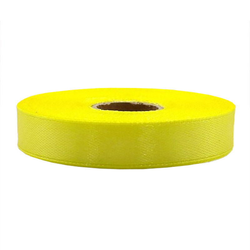 Атласна стрічка для рукоділля Bambi АБ-642, 1,2см x 23 м, Світло-жовтий