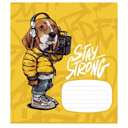 Зошит учнівський "Stay Strong" Школярик 018-3308L-3 в лінію, 18 аркушів 