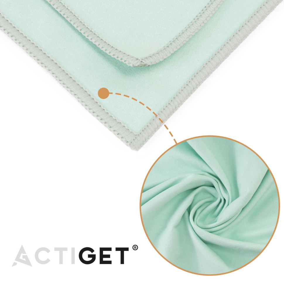 Рушник спортивний Actiget ACT0185 Mint, з мікрофібри 80x40 см