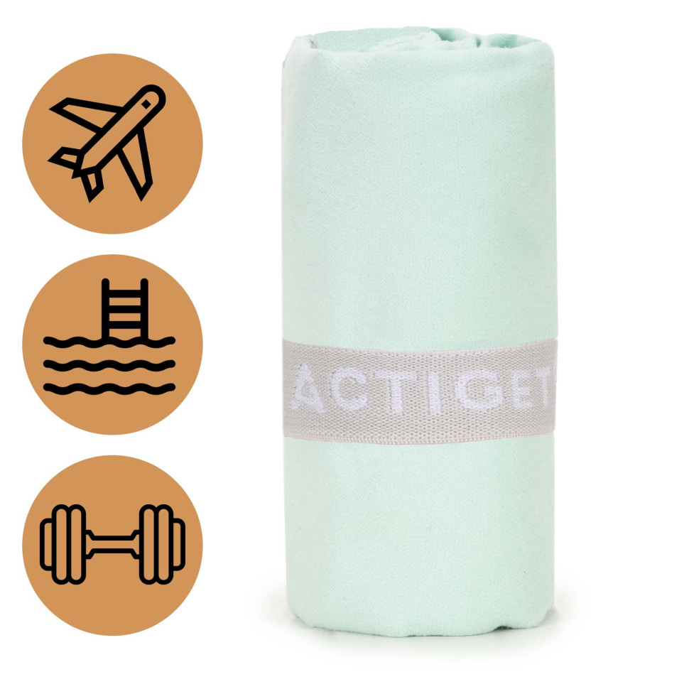 Рушник спортивний Actiget ACT0185 Mint, з мікрофібри 80x40 см