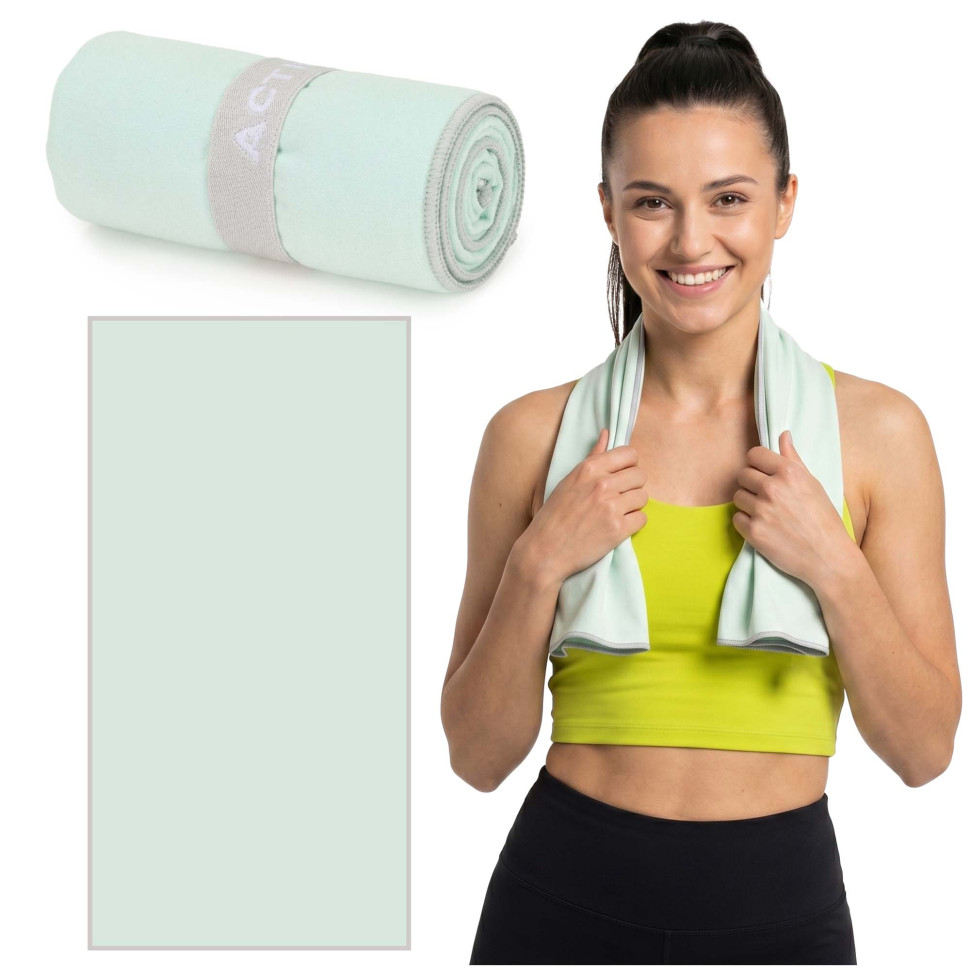 Рушник спортивний Actiget ACT0185 Mint, з мікрофібри 80x40 см