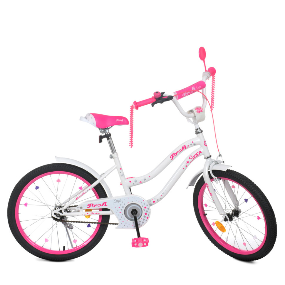 Велосипед дитячий PROF1 Y2094 20 дюймів, біло-малиновий по цене 4 031 грн.