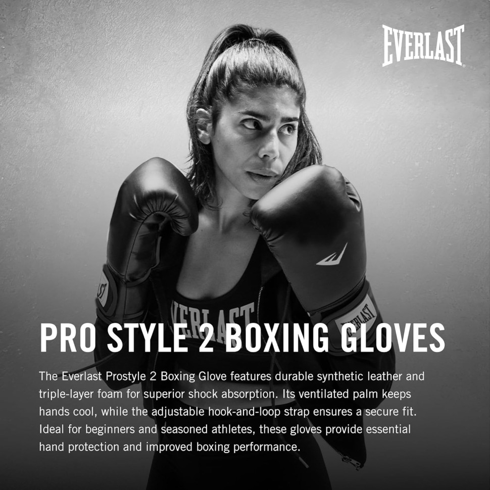 Боксерские перчатки PROSTYLE 2 BOXING GLOVE Everlast P00003082 красный 8 унций