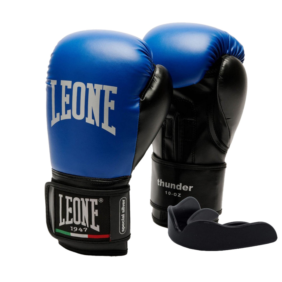Боксерські рукавиці GN383 THUNDER Leone GN383_Blue_8oz 8 унцій (капа в комплекті)