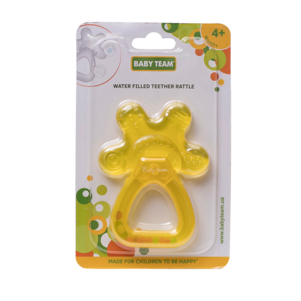 Прорізувач-брязкальце з водою Baby Team 4036_жовтий