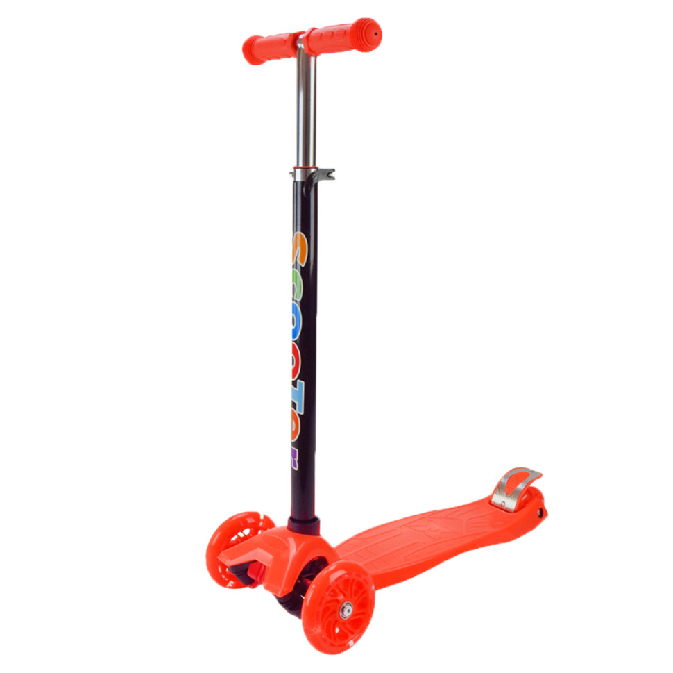 Самокат дитячий 3-х колісний Scooter Maxi Bambi SC2401(Orange) колеса що світяться, помаранчевий