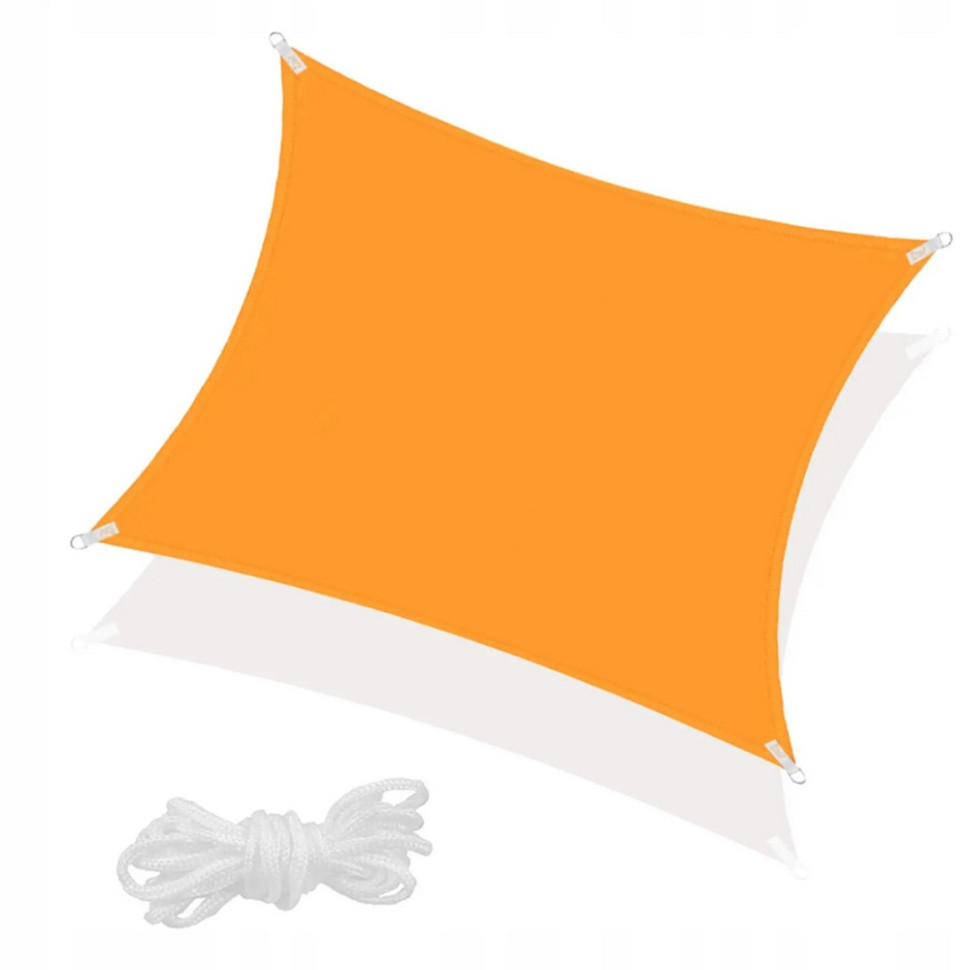Тент-парус теневой для дома, сада и туризма Springos SN1031, 3 x 3 м, Orange