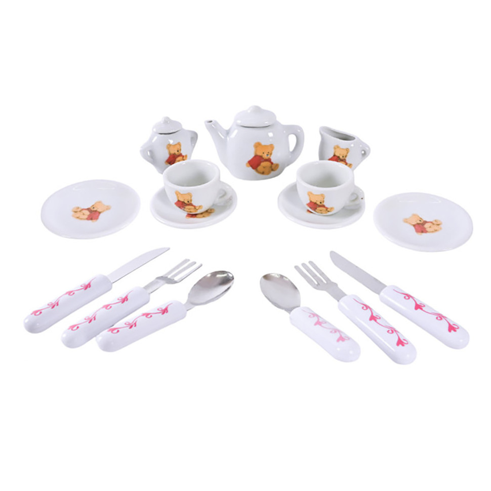 Дитячий набір посуду Tea set Bambi 868-E6-4 порцеляна, 17 предметів