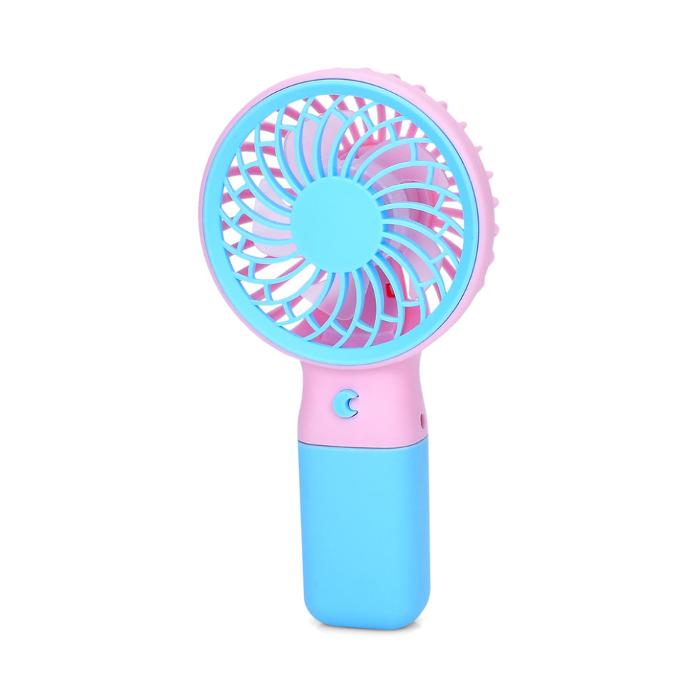 Портативний ручний вентилятор Bambi MK 5609(Blue) з підставкою, 15,5 см, USB