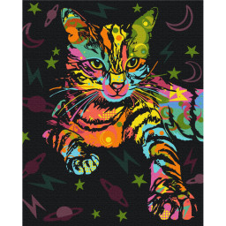 Картина по номерам "Космический кот" Brushme BS51365, 40х50 см
