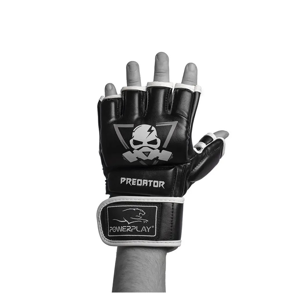 Перчатки для MMA PowerPlay PP_3056А_M_Black, Черно-Белые M