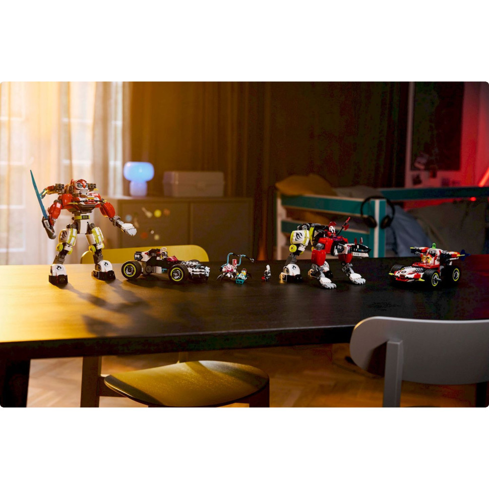 Конструктор LEGO DREAMZzz Робот-тигр Купера та Хот-род авто Зеро 71497, 1006 деталей