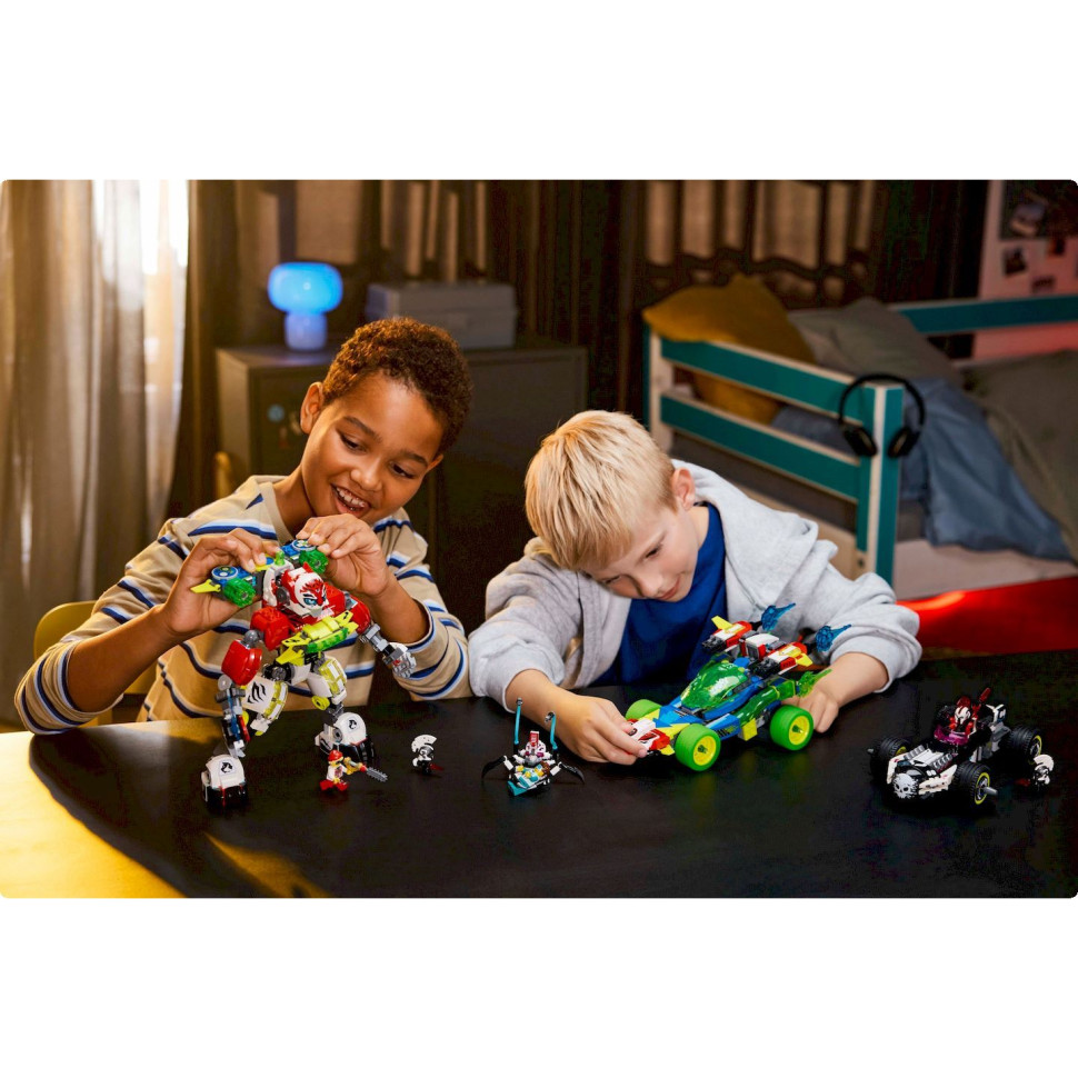 Конструктор LEGO DREAMZzz Робот-тигр Купера та Хот-род авто Зеро 71497, 1006 деталей