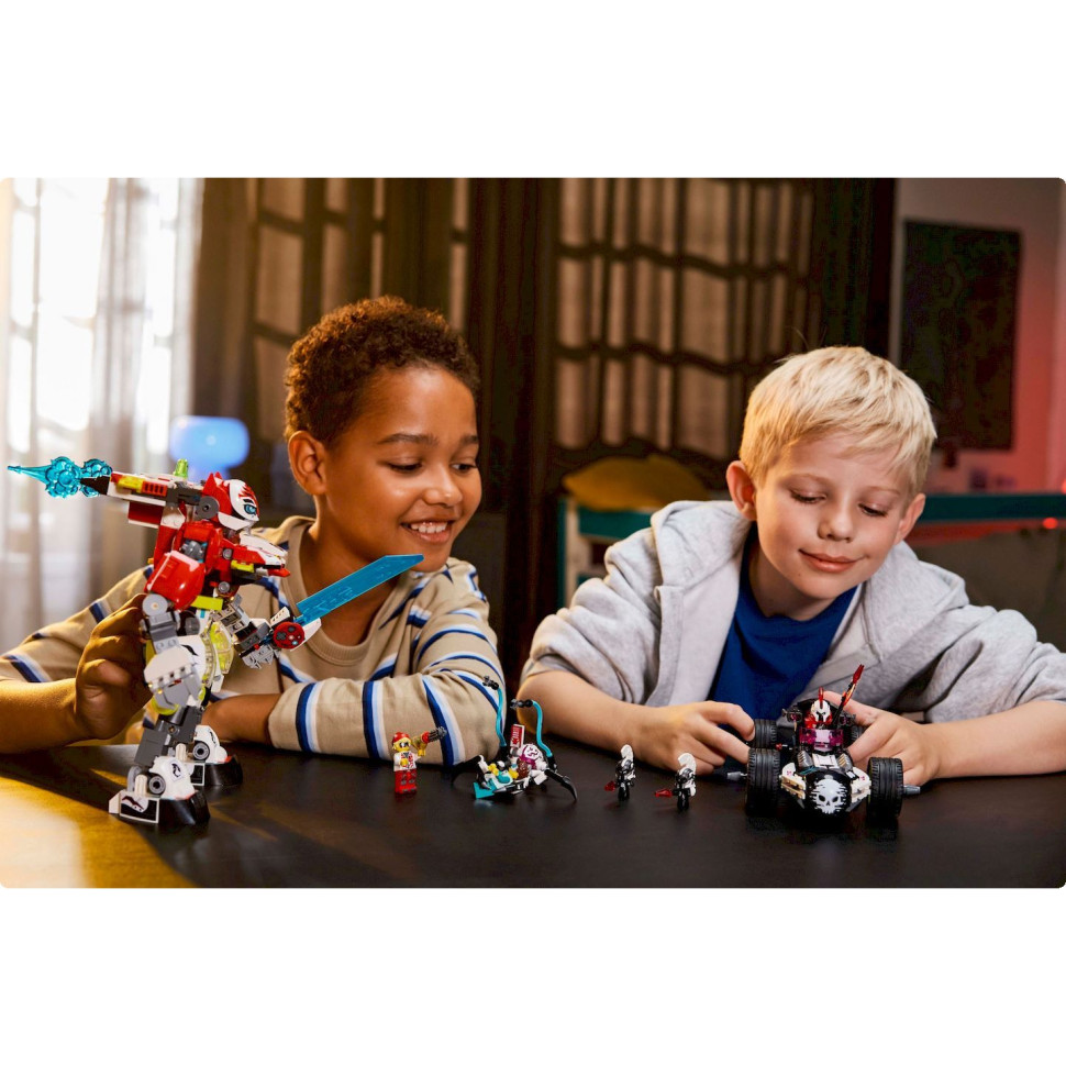 Конструктор LEGO DREAMZzz Робот-тигр Купера та Хот-род авто Зеро 71497, 1006 деталей