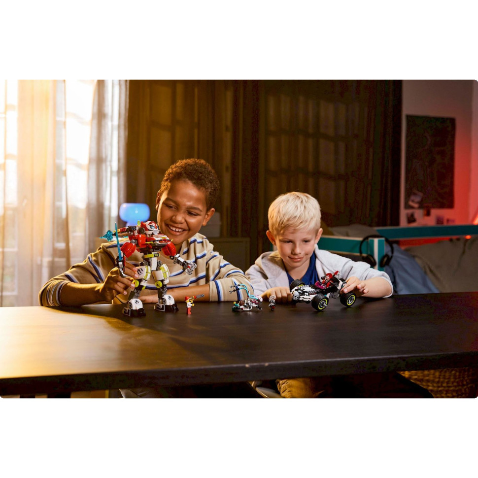 Конструктор LEGO DREAMZzz Робот-тигр Купера та Хот-род авто Зеро 71497, 1006 деталей