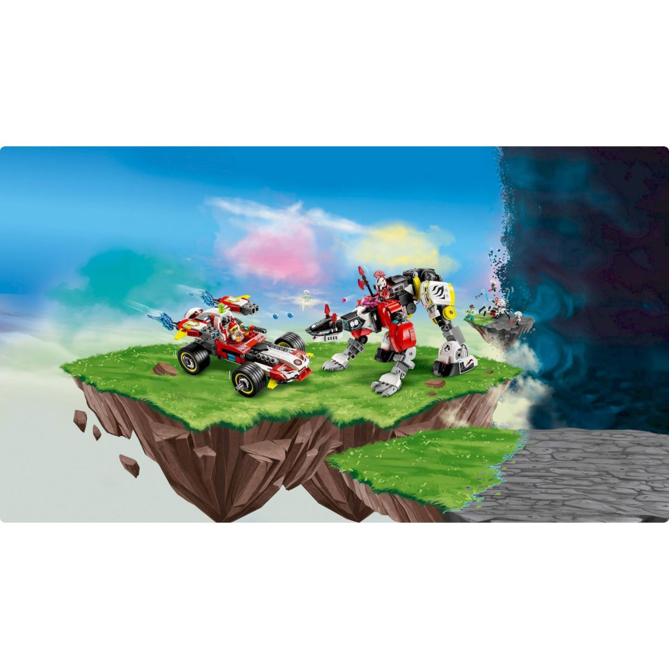 Конструктор LEGO DREAMZzz Робот-тигр Купера та Хот-род авто Зеро 71497, 1006 деталей