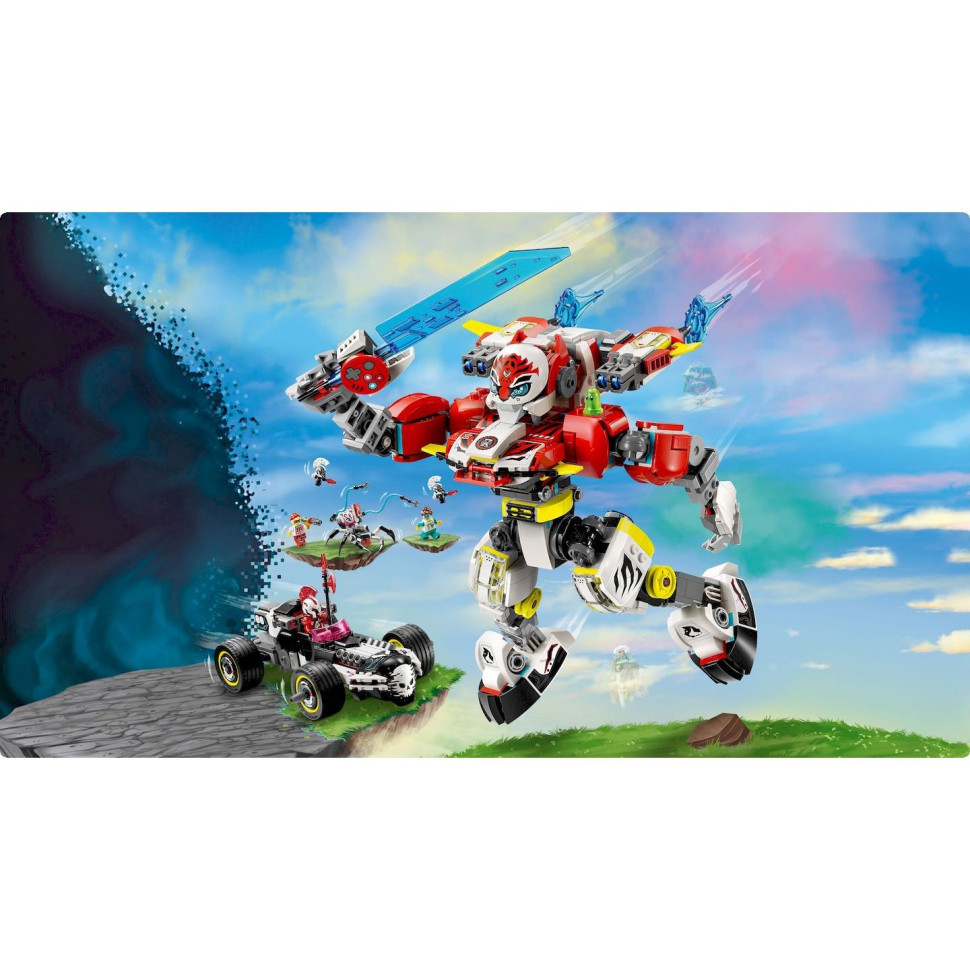 Конструктор LEGO DREAMZzz Робот-тигр Купера та Хот-род авто Зеро 71497, 1006 деталей