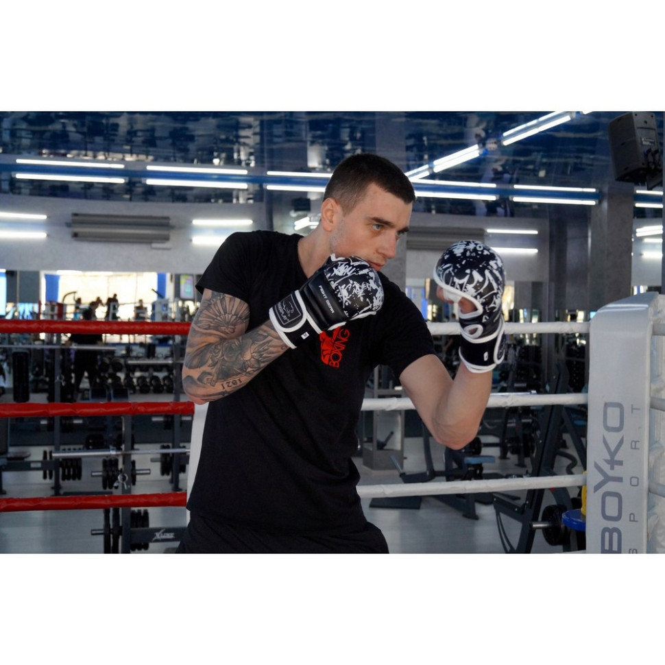 Рукавички для єдиноборств 3092 PowerPlay PP_3092krt_L_bl/white, розмір L