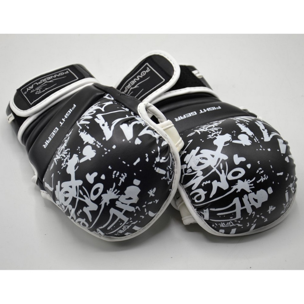 Рукавички для єдиноборств 3092 PowerPlay PP_3092krt_L_bl/white, розмір L